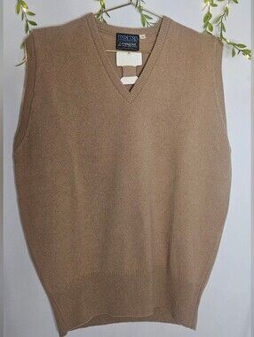 Vintage Release Lands’ End 100% Lambswool Sweater Vest Made in England L